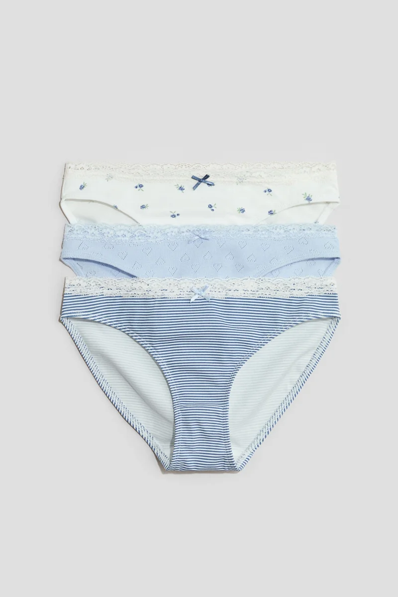 اتش اند ام سروال داخلي من القطن- عبوة من 3 قطع