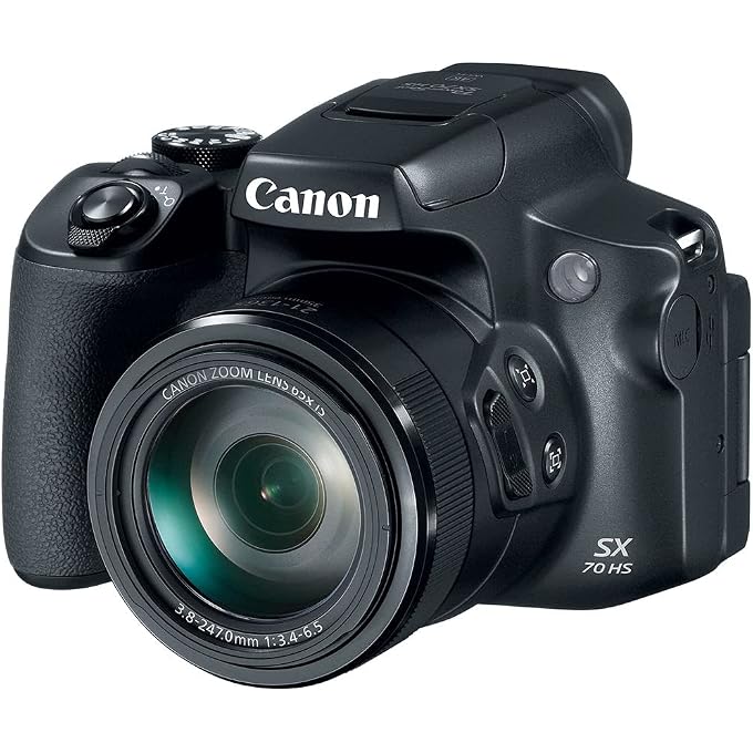 كانون كاميرا كانون باور شوت SX70 HS الرقمية مع حزمة برامج الصور | للتصوير الفوتوغرافي والفيديو + إضاءة LED + بطاقة ذاكرة 64 جيجابايت + حقيبة كاميرا + كابل HDMI + قارئ بطاقات + شاحن + بطارية (3071C001) - Image 3