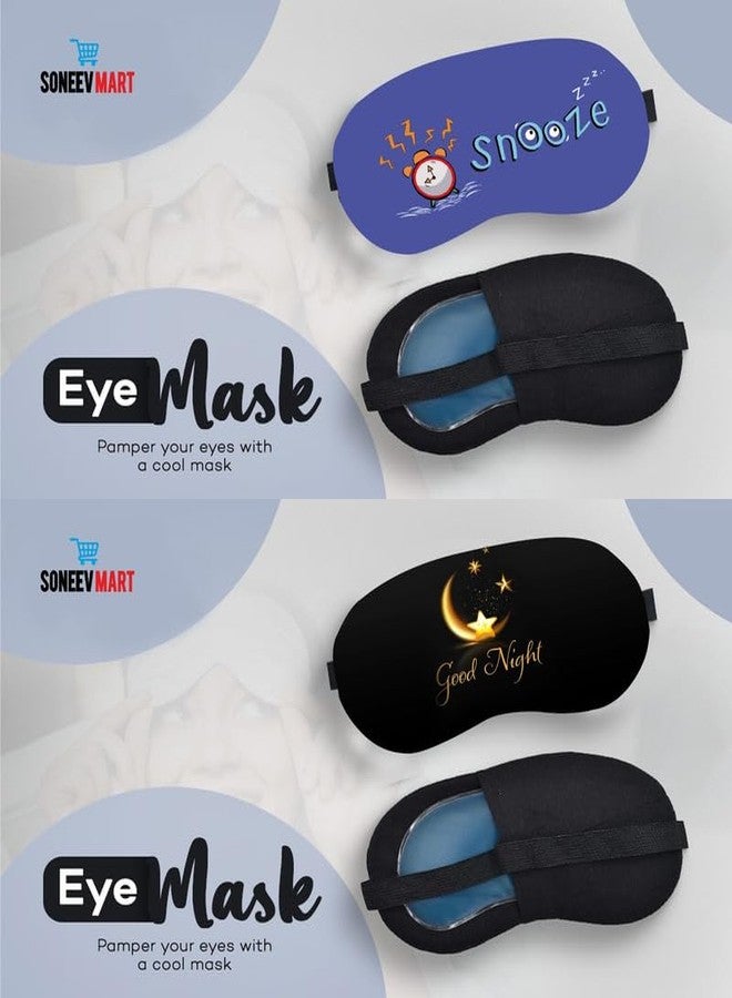 SONEEV MART قناع العين الجلدي الفاخر من SONEEV MART للاسترخاء المهدئ وتخفيف التوتر قابل لإعادة الاستخدام والعلاج البارد مثالي للعيون المنتفخة، والهالات السوداء، وتخفيف الصداع [عبوة من 2] - Image 2