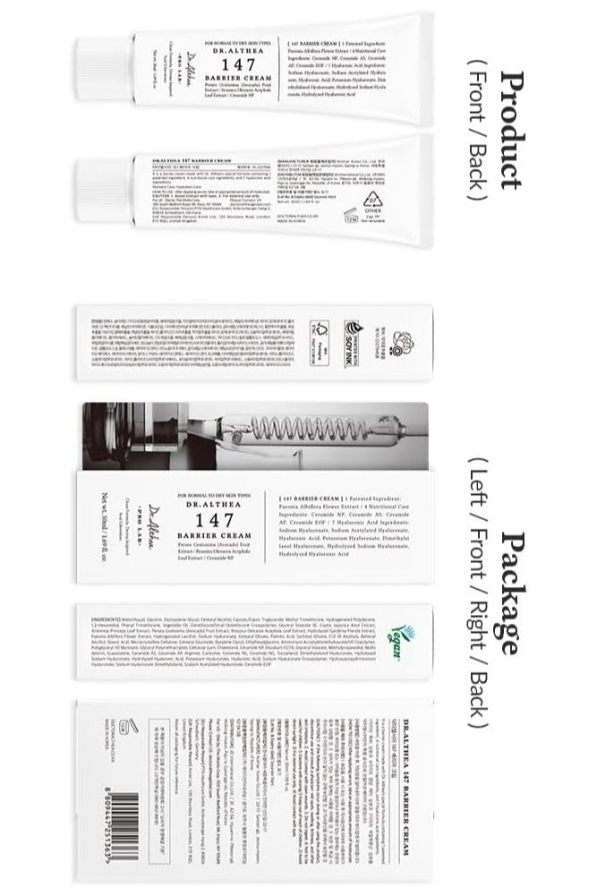 Dr.althea Dr.Althea 147 Barrier Cream Daily Skin Barrier Repair Care Deep Hydrating with Hyaluronic Acid & Ceramides Korean Vegan Skincare for All Skin Types 1.7 Fl Oz - Image 2