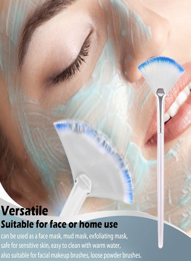 Soft N Style Soft 'N Style Taklon Fan Mask Brush Acid Applicator for Glycolic Peel/Masques (2, white/blue) - Image 5