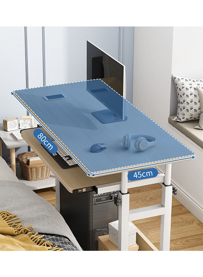 Generic Height-Adjustable Notebook Computer Desk, Office Computer Desk, Home Office Desk, Tablet Computer Desk, Bedroom Bedside Table, Living Room Sofa Side Table, Movable Reading And Writing Desk With Wheels, Main Unit Stand And Keyboard Stand, 80cm×40cm. - Image 2