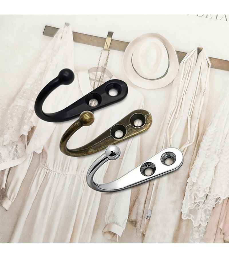 60pcs Retro Metal Hook Set With Fasteners Corrosion Resistant Easy To Install - Image 1