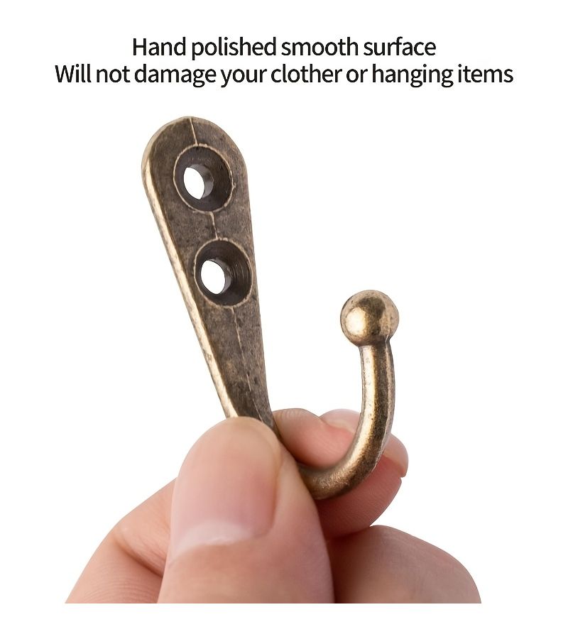 60pcs Retro Metal Hook Set With Fasteners Corrosion Resistant Easy To Install - Image 2