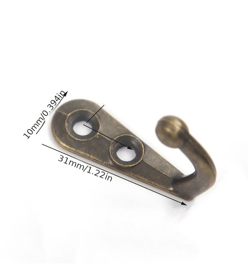 60pcs Retro Metal Hook Set With Fasteners Corrosion Resistant Easy To Install - Image 4