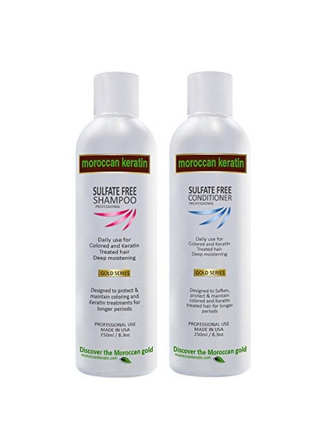 MOROCCAN KERATIN Sulfate Free Shampoo & Conditioner Set Infused With Moroccan Argan Oil - Image 1