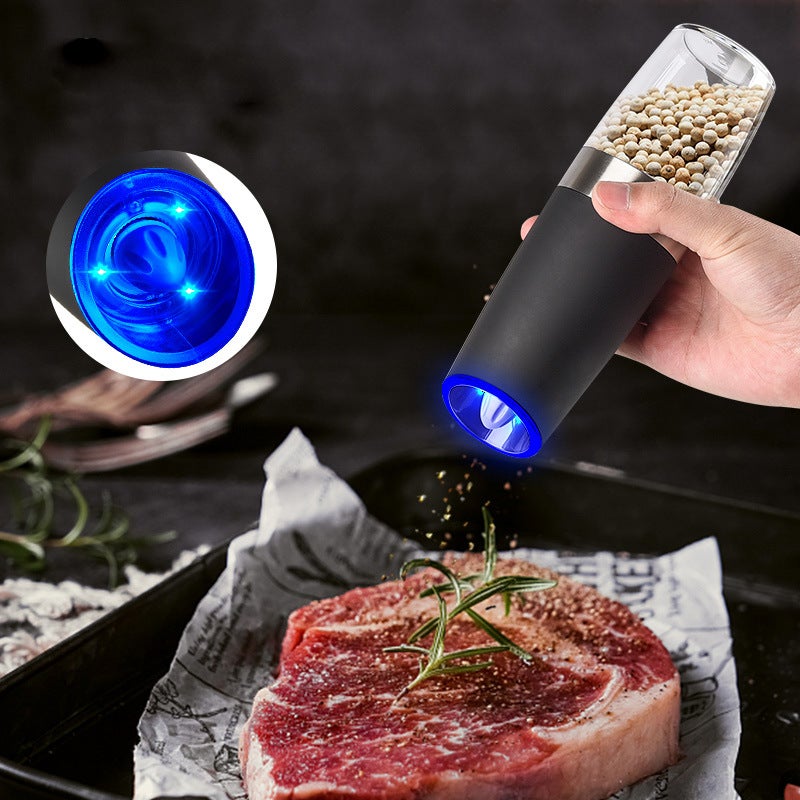 Factory Electric Pepper Grinder Pepper Sea Salt Powder Gravity Induction Stainless Steel Automatic Grinding Bottle - Image 2