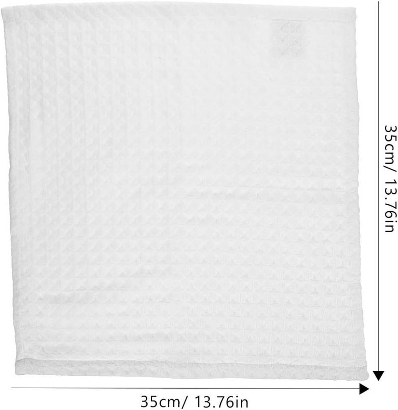 Cotton Waffle Washcloths 2pcs Small Face Towels Highly Absorbent Soft Hand Towels for Bathroom and Care White - Image 2
