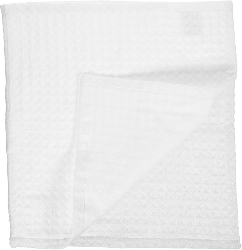Cotton Waffle Washcloths 2pcs Small Face Towels Highly Absorbent Soft Hand Towels for Bathroom and Care White - Image 1