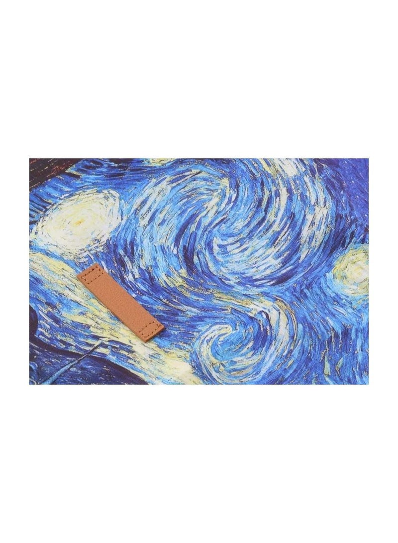 Polyester Taffeta Folding Eco-friendly Bag Van Gogh Series Oil Painting Printing Carrying Case Mini Supermarket Shopping Bag - Image 4