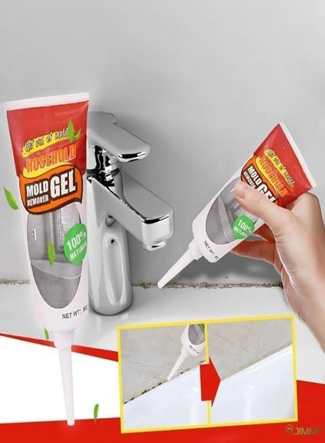DHULI Miracle Mold Remover Gel for Wall Tiles Grout Sealant Bathroom Cleaning Home Showers Kitchen Sinks Cleaner, Easily Get Rid of the Dark Brown Spots, Especially in the Sealed Joints - Image 4
