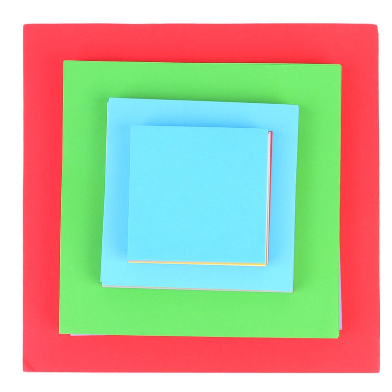 400pcs Square Origami Colorful Paper Cuttings Paper Crane Paper Foldable Manual Paper Cutting for Kindergarten DIY Craft (7x7cm/10x10cm/15x15cm/20x20cm Each Size 100pcs) - Image 1