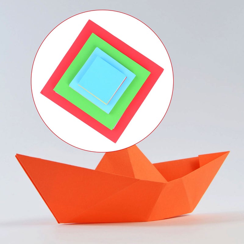 400pcs Square Origami Colorful Paper Cuttings Paper Crane Paper Foldable Manual Paper Cutting for Kindergarten DIY Craft (7x7cm/10x10cm/15x15cm/20x20cm Each Size 100pcs) - Image 4