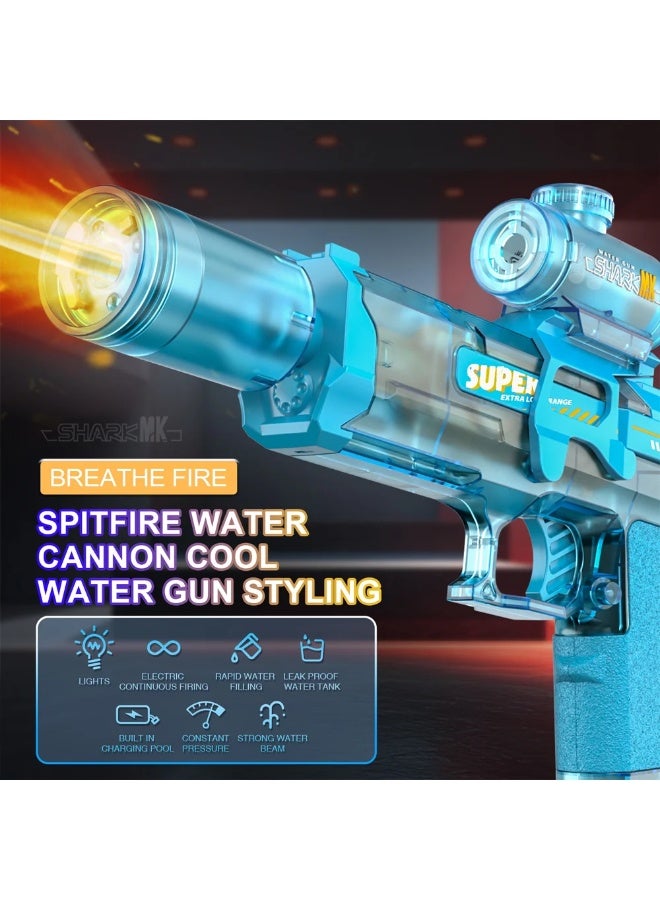 Automatic Electric Water Gun for Kids, Light-Up Continuous Firing Toy Pistol - Image 4