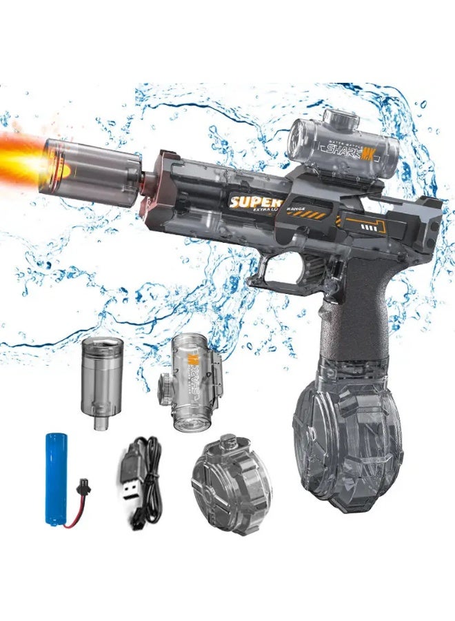 Automatic Electric Water Gun for Kids, Light-Up Continuous Firing Toy Pistol - Image 2