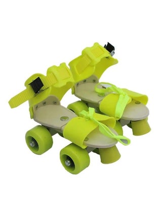 QSHOP® Beginner Roller Skates Adjustable Size Front Spacers for Kids Ages 4-12 Years Old PU 4 Wheels Roller Skates with School Sports Toys