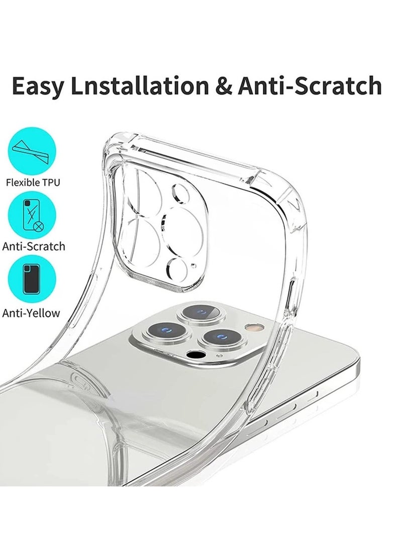 Raxoom 1+2Pcs) Compatible with iPhone 14 Pro Max Case And Screen Protector (Hydrophilic Film) Clear Cover No-Bubble for Apple 14 Pro Max Case (14 Pro Max-6.7) - Image 2