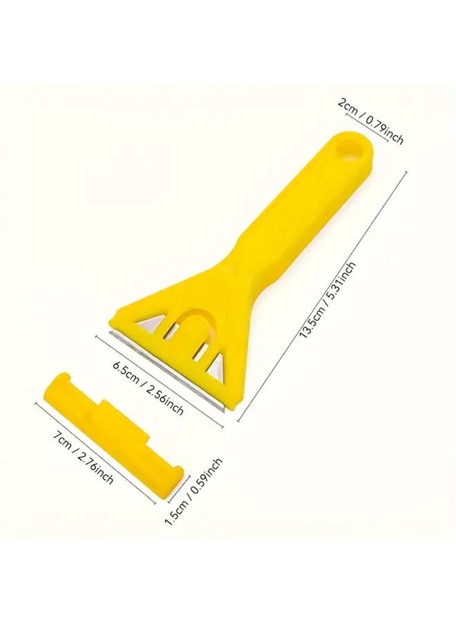 1pc Yellow Multi Purpose Glass Window Scraper Paint Sticker Adhesive Removal Tool - Image 5