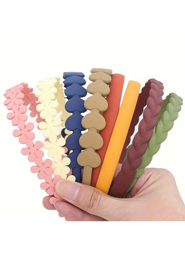 Ucanbe - Simple and Fashionable Hair Band for Women to Wash Face and Press Hair, Bangs and Broken Hair, with Teeth to Prevent Slipping, Hair Band for Women to Fix Makeup and Press Hair, Frosted Hair Tie, Hair Accessory for Women - Image 1