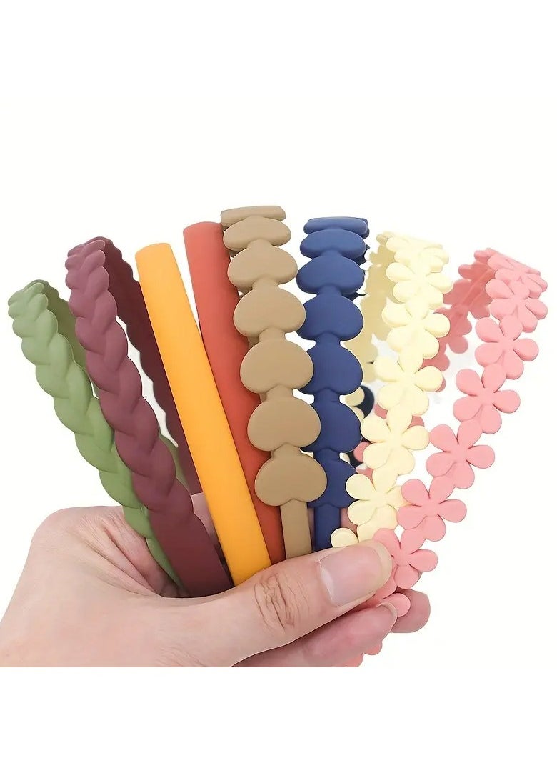 Ucanbe - Simple and Fashionable Hair Band for Women to Wash Face and Press Hair, Bangs and Broken Hair, with Teeth to Prevent Slipping, Hair Band for Women to Fix Makeup and Press Hair, Frosted Hair Tie, Hair Accessory for Women - Image 1