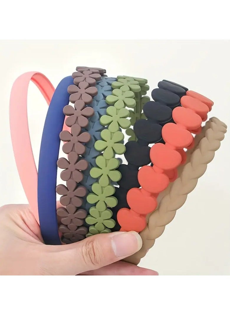 Ucanbe - Simple and Fashionable Hair Band for Women to Wash Face and Press Hair, Bangs and Broken Hair, with Teeth to Prevent Slipping, Hair Band for Women to Fix Makeup and Press Hair, Frosted Hair Tie, Hair Accessory for Women - Image 1