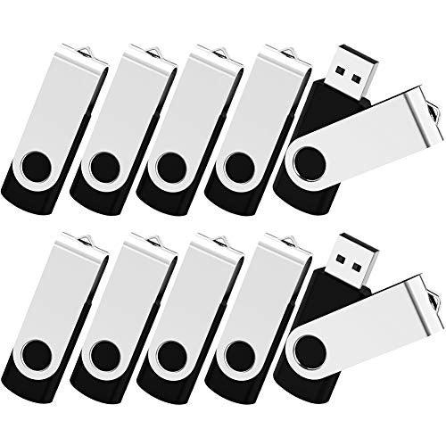KOOTION 10 X 8GB USB Flash Drive 8g Flash Drive Thumb Drive Memory Stick Pen Drive Keychain Design Black - Image 1