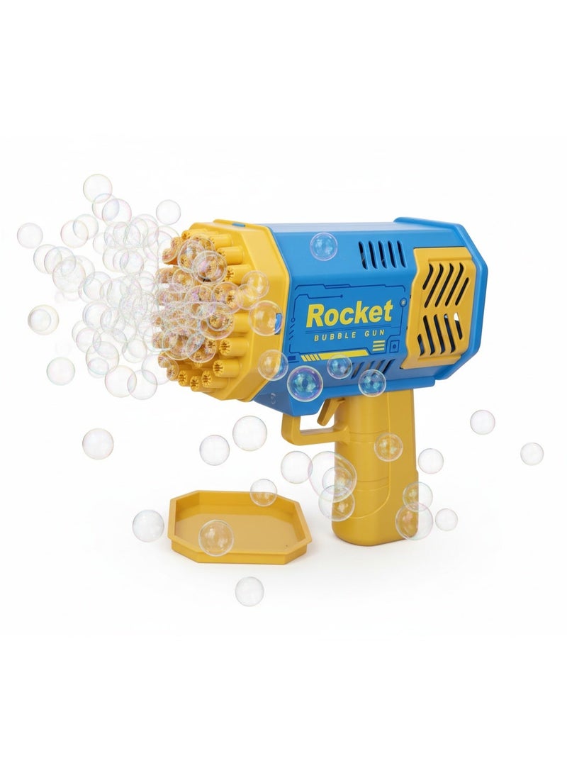 Rocket Electric Bubble Gun for Kids with LED Light – Automatic Multi-Nozzle Bubble Blower Toy , Colorful Bubbles for Outdoor Play & Parties - Image 1