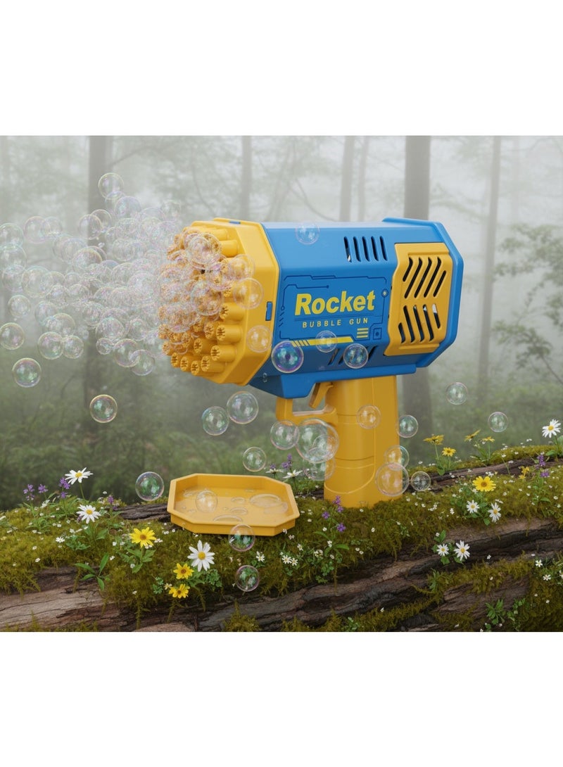 Rocket Electric Bubble Gun for Kids with LED Light – Automatic Multi-Nozzle Bubble Blower Toy , Colorful Bubbles for Outdoor Play & Parties - Image 3