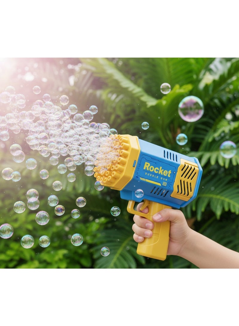 Rocket Electric Bubble Gun for Kids with LED Light – Automatic Multi-Nozzle Bubble Blower Toy , Colorful Bubbles for Outdoor Play & Parties - Image 2
