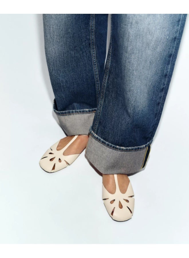 Zara Bohemian Openwork Round Toe Flat Sandals - Image 5
