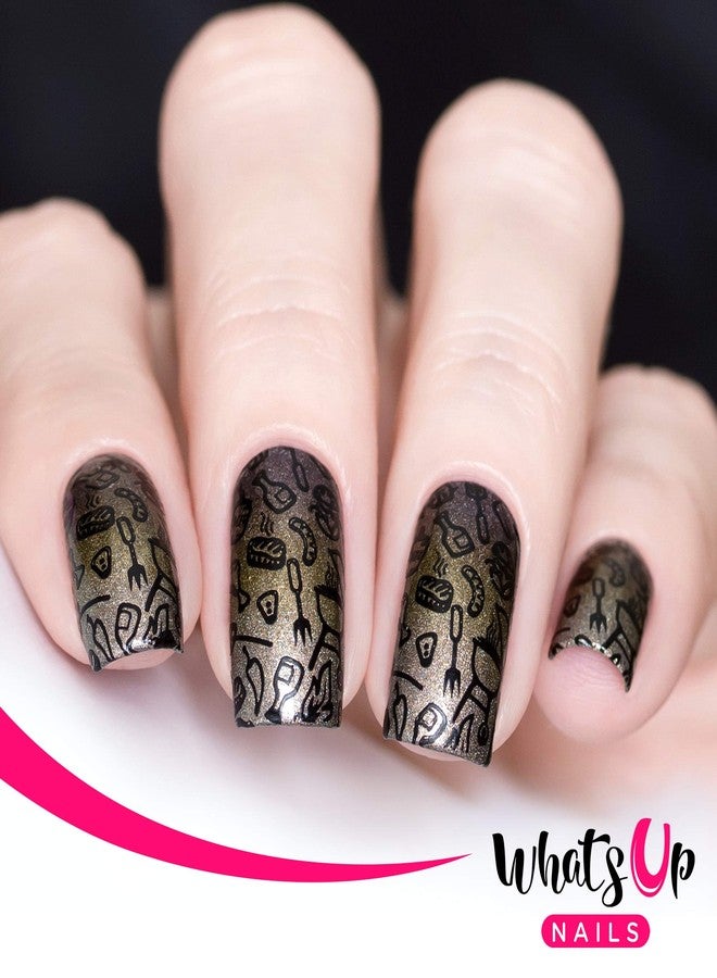 Whats Up Nails - America USA Stamping Plates 2 pack (B043, B066) for Nail Art Design - Image 3