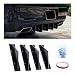 Augeny 4PCS Car Rear Lower Bumper Wing Lip Diffuser AntiCrash Straight Auto Shark Fin Spoiler Protector with Screws Universal Rear Bumper Lip Diffuser Kit for Car SUV Truck StraightBlack - Image 2