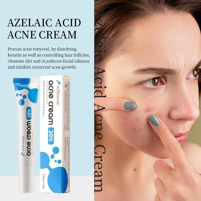 Kormesic 20% Azelaic Acid Acne Cream 2PCS- Prevents Breakouts, Soothes Irritation & Moisturizes Oily  Skin - Image 5