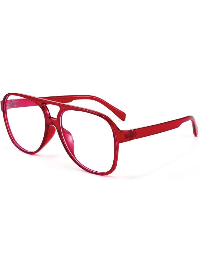 FEISEDY FEISEDY 70s Pilot Glasses Frame Blue Light Blocking Glasses Oversized Square Computer Glasses Women Men B2888  - Image 1