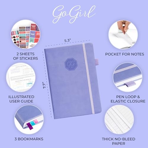 GoGirl Weekly Schedule Planner – Hourly Work & Life Planner with Time Slots – Vertical Agenda Organizer for Daily Productivity, A5 (Lavender) - Image 2
