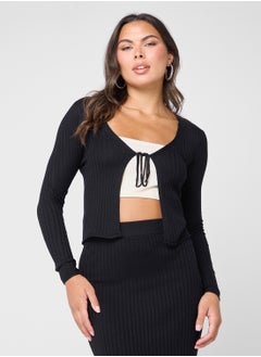 ONLY Tie Detailed Knitted Cardigan  - Image 1