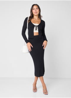 ONLY Tie Detailed Knitted Cardigan  - Image 4