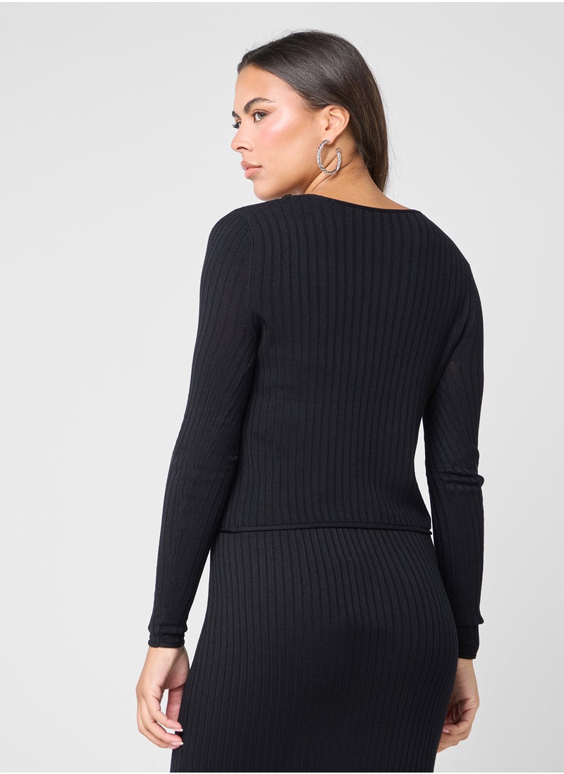 ONLY Tie Detailed Knitted Cardigan  - Image 2