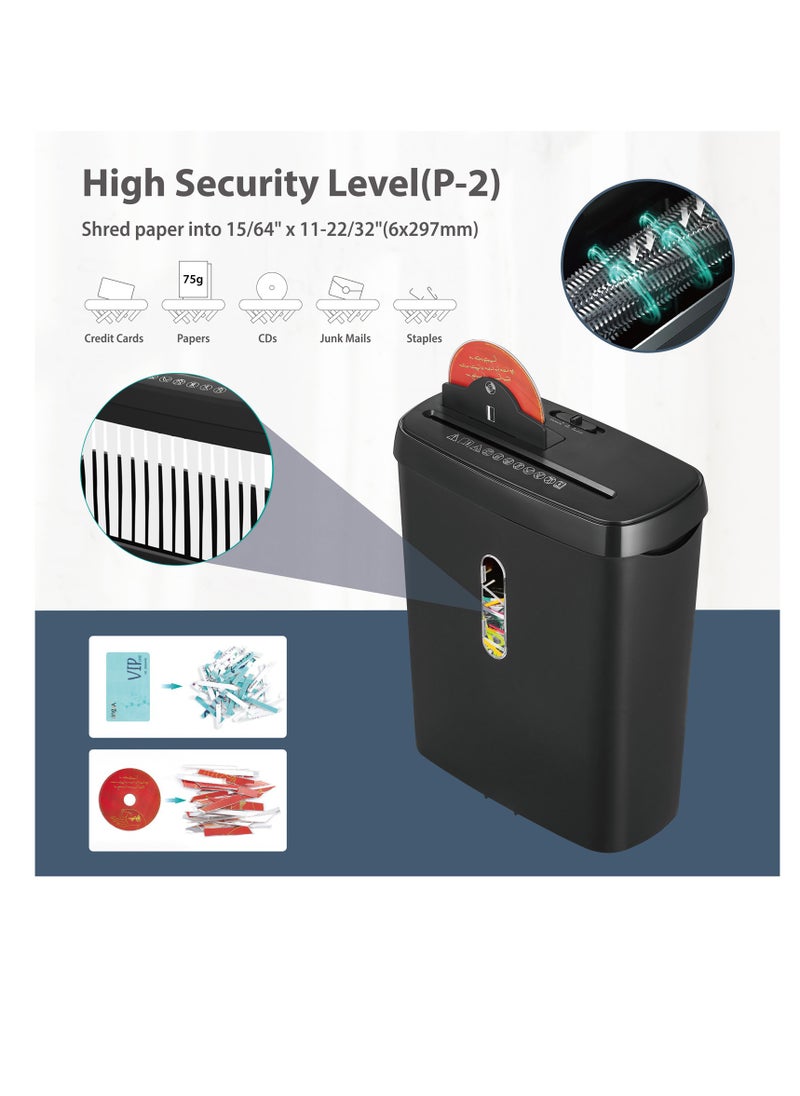 Gasin Paper Shredder-Powerfull, 8-Sheet Strip Cut With 3.17-Gallon Basket, P-2 Security Level, 3-Mode Design Shred CD & Credit Card, Durable And Fast With Jam Proof System, Paper Shredder For Home and Office  - Image 2