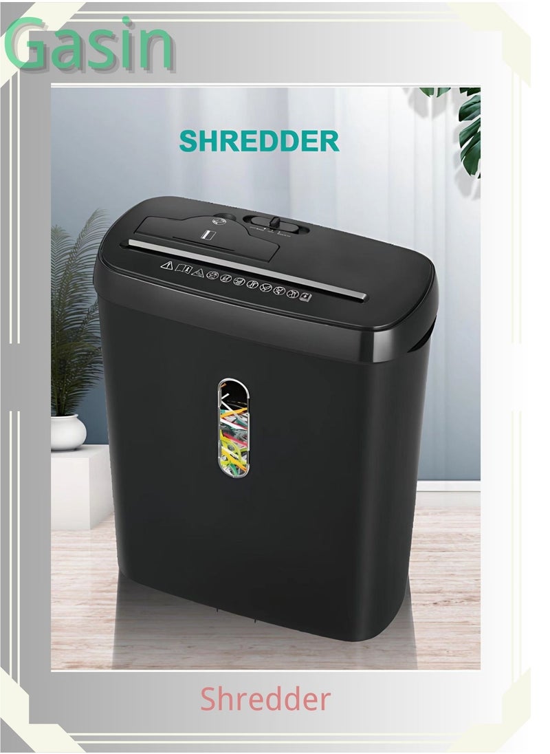 Gasin Paper Shredder-Powerfull, 8-Sheet Strip Cut With 3.17-Gallon Basket, P-2 Security Level, 3-Mode Design Shred CD & Credit Card, Durable And Fast With Jam Proof System, Paper Shredder For Home and Office  - Image 1