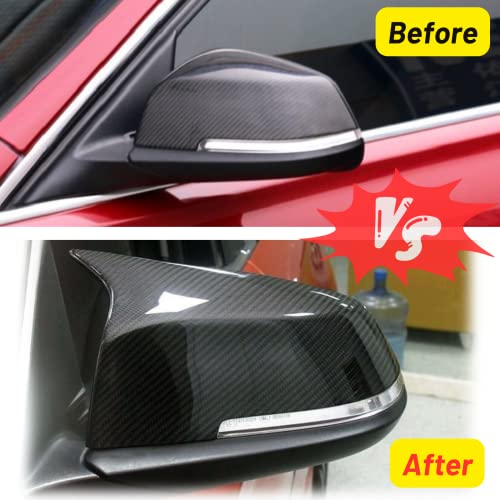 Qlhshop M Sport Car Side Mirror Caps for 2013-2018 BMW 5 6 7 Series F10 F07 F18 F11 F06 F12 F13 F02 520i 528i 535i 640i 650i Facelift Models Exterior Carbon Fiber Accessories Replacement Tuning Parts - 1 Pair - Image 5