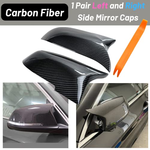Qlhshop M Sport Car Side Mirror Caps for 2013-2018 BMW 5 6 7 Series F10 F07 F18 F11 F06 F12 F13 F02 520i 528i 535i 640i 650i Facelift Models Exterior Carbon Fiber Accessories Replacement Tuning Parts - 1 Pair - Image 4