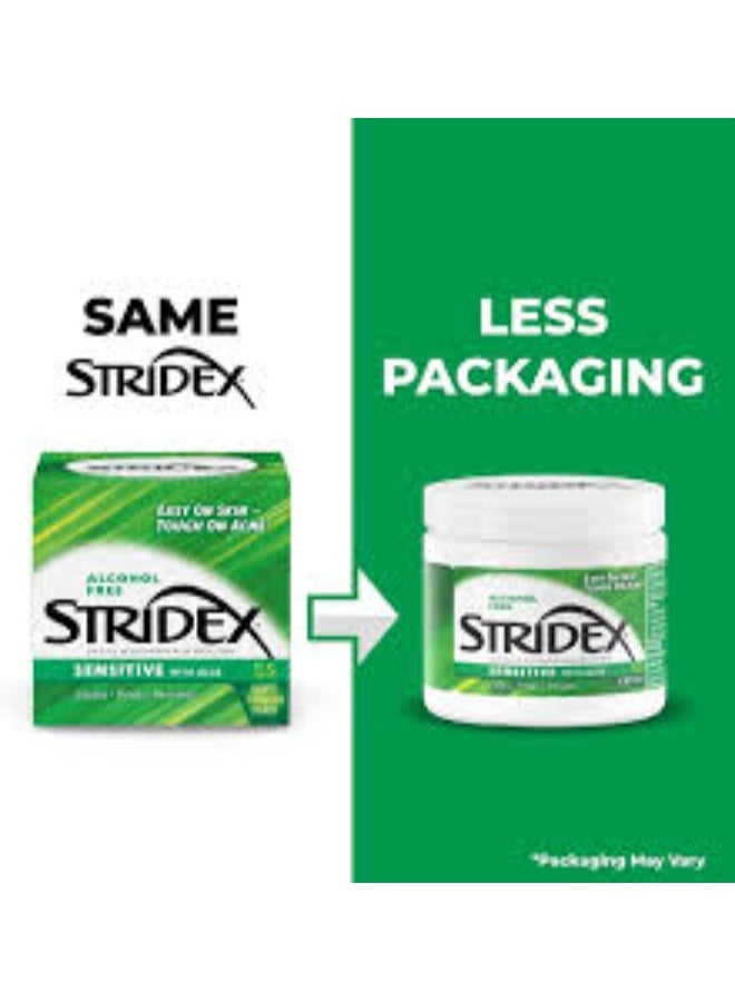 ستري ديكس Stridex - أقراص تنظيف البشرة الحساسة الخالية من الكحول 0.5% من حمض الساليسيليك المضادة لحب الشباب/الرؤوس السوداء، 55 قرصًا - Image 5