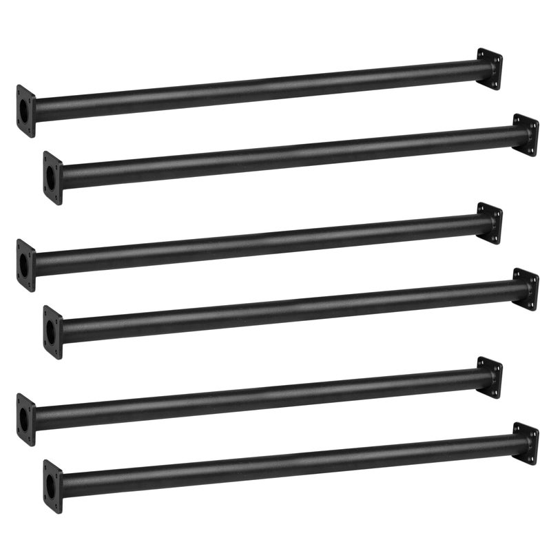 Barcaloo 22 Inch Outdoor Monkey Bars for Backyard Set of 6 Black Metal OutdoorIndoor Monkey Bars for Kids Playground Ladder Climbing or Swing Set Kit Includes Mounting Plates Hardware - Image 3