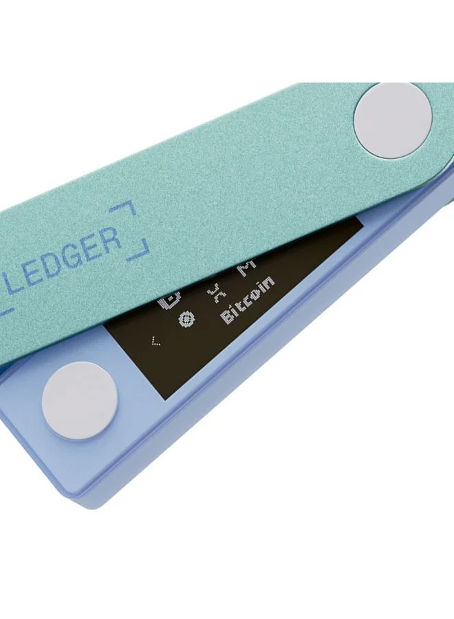 Ledger Nano X Hardware Wallet | Safest Crypto & NFT Cold Storage, Big Screen + Wireless Bluetooth & Type-C Connectivity, 5000+ Coins Supported, for iOS & Android, MacOS & Windows - Pastel Green