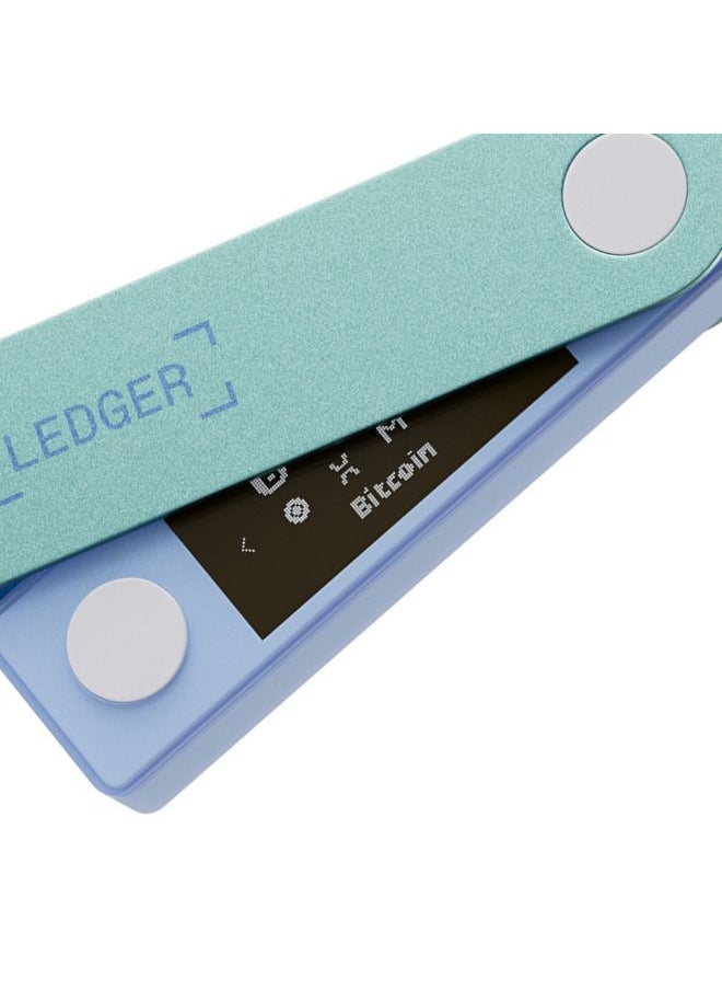 Ledger - Nano X Hardware Wallet | Safest Crypto & NFT Cold Storage, Big Screen + Wireless Bluetooth & Type-C Connectivity, 5000+ Coins Supported, for iOS & Android, MacOS & Windows - Pastel Green - Image 1