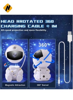 هوها نجمة الرئاسة الرائحة أجهزة الإسقاط Galaxy Light ، ديكور غرفة الأطفال الجمالية ، Tiktok Night Lights ، التحكم عن بعد ورأس مغناطيسي 360 درجة ، أضواء النجوم لغرفة النوم ، ديكور غرفة الألعاب  - Image 5