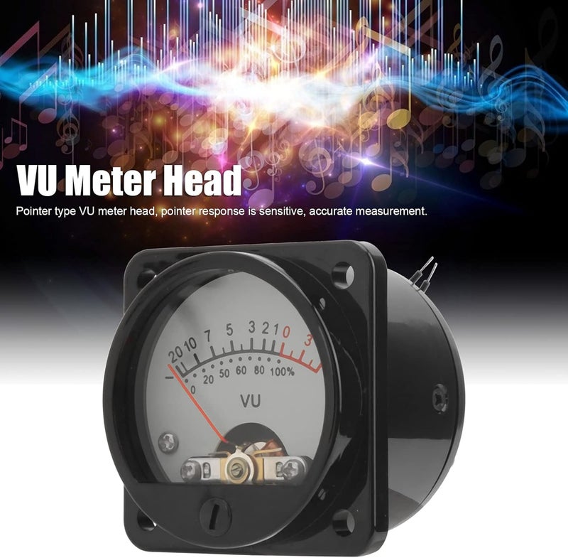 klarako Audio Level Head, Simple and Convenient Pointer VU Meter Pointer Type VU Meter Head High‑definition LED Backlight Function for Home for Laboratory(TS-45-W DC500uA, Pisa Leaning Tower Type) - Image 2