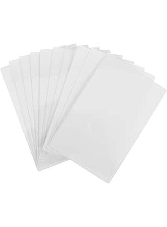 10pcs Dual Sided Sublimation Name Card Blanks Flexible Heat Transfer Plastic Cards - Image 1