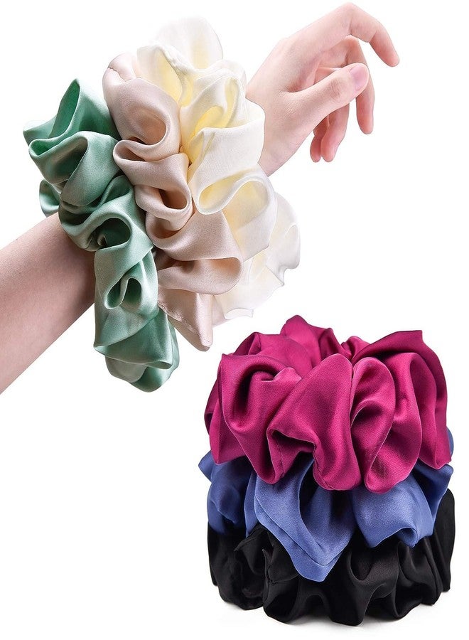 VEDETIC Hair Scrunchies for Women Girls, Soft Satin Scrunchy for Sleeping, Big Sleep Tie Scrunchie with Elastic Hair Bands for Thick Thin Fine Curly Hair - Multicolor (Pack of12) - Image 2